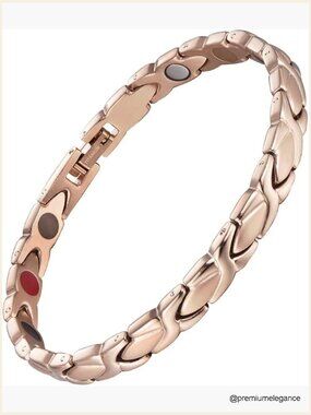 Titanium Magnetic Bracelet Women Germanium Healing Free Size Adjuster Gift